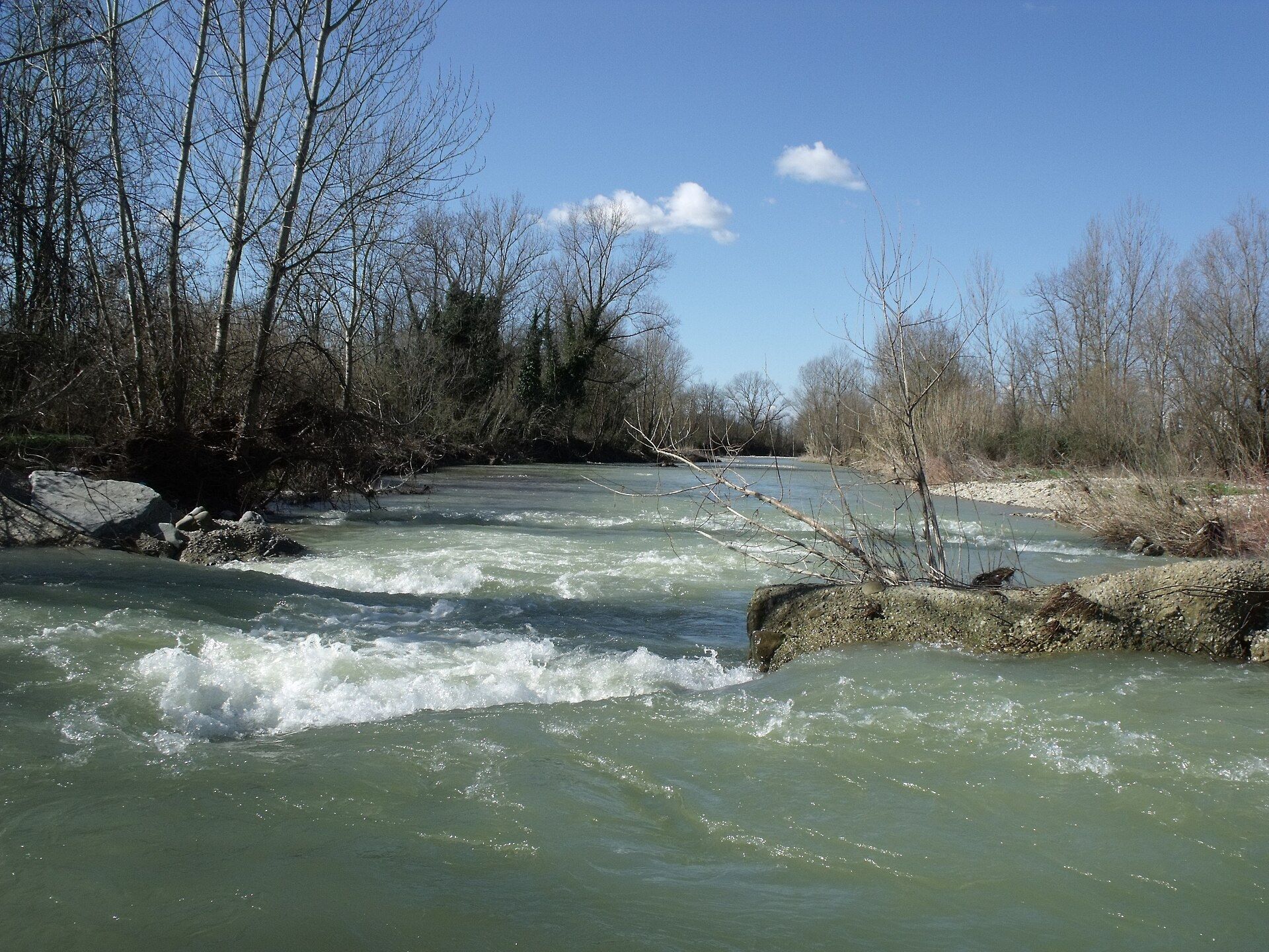 The river Pesa between Scandicci and San Vincenzo a Torri